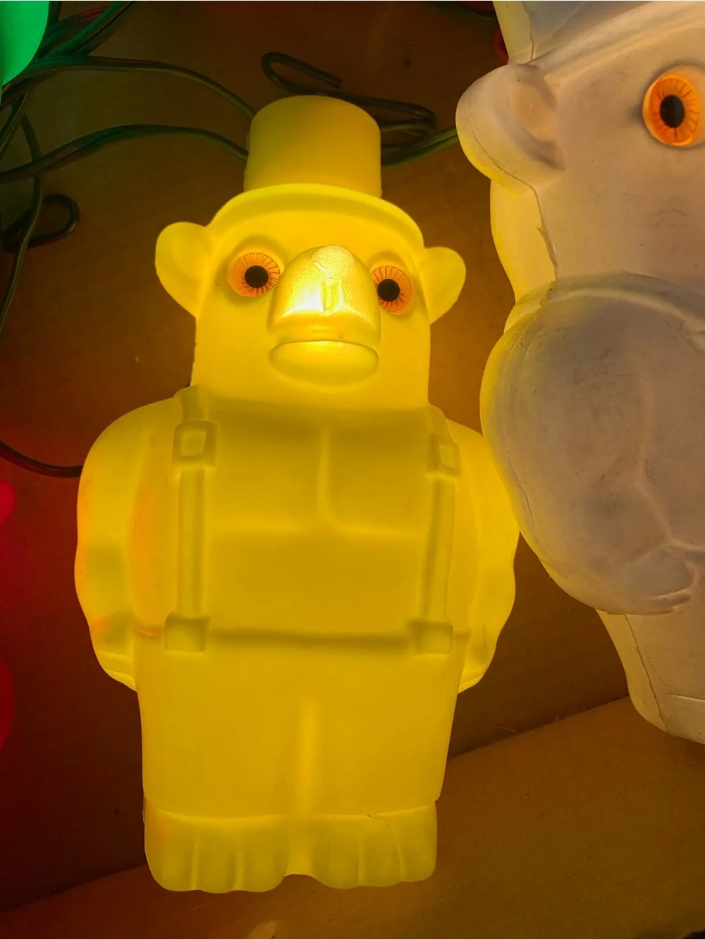 Vintage Noma Blow Mold Patio Party Lites Bears String Lights
